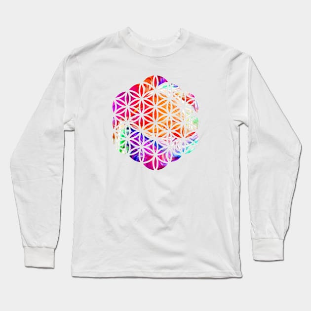 Flower of Life Long Sleeve T-Shirt by nnorbi